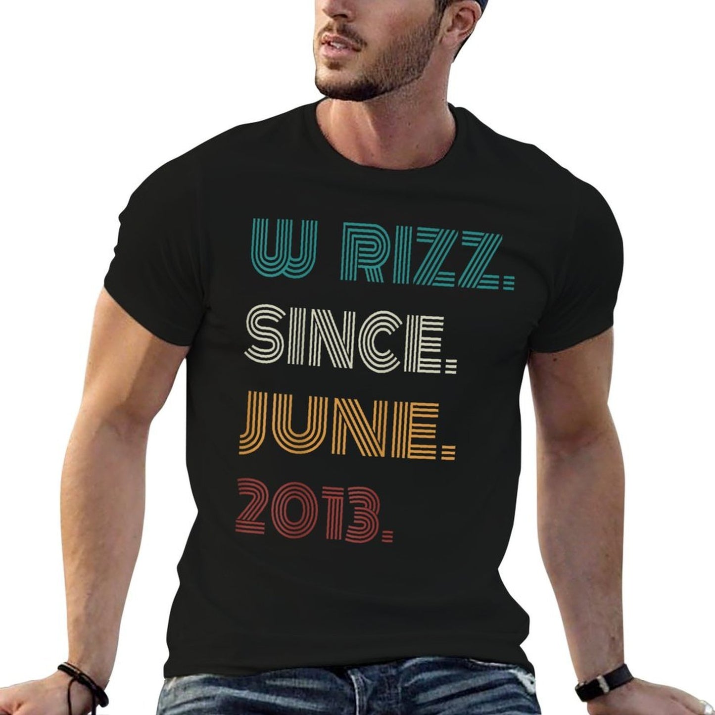 11 Years Old W Rizz Since June 2013 11th Birthday  Cotton T-Shirt