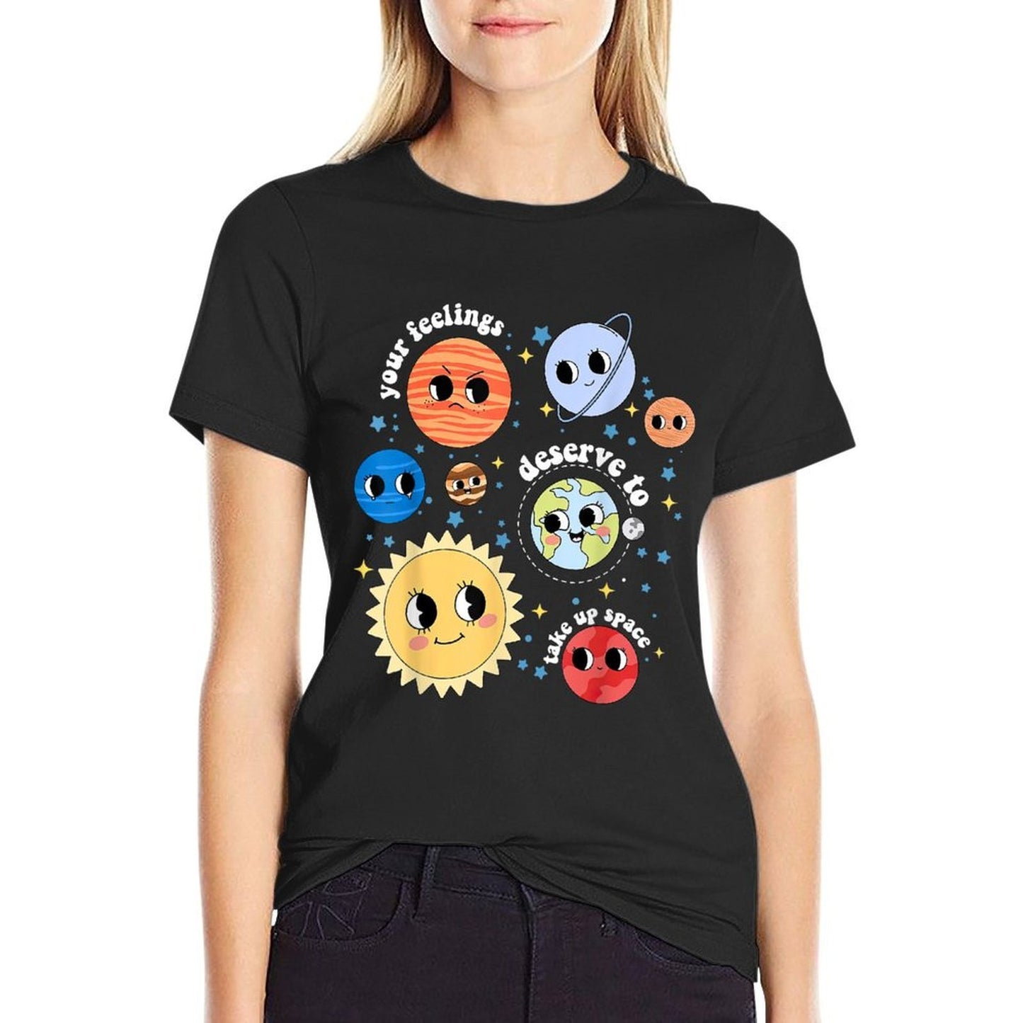 You Feelings Deserve To Take Up Space Solar System Librarian  Relaxed-fit T-Shirt