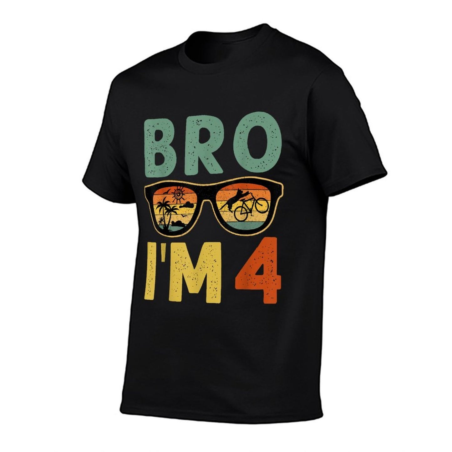 4th Birthday Boy Bro I’m 4 Year Old Kids Four Bday  Moisture-wicking T-Shirt