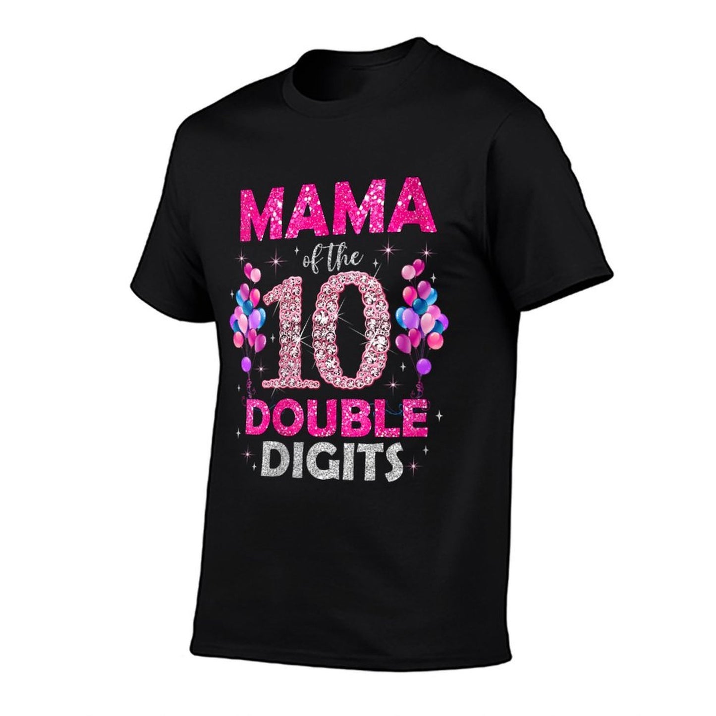 Womens Mama of The Birthday Girl Double Digits 10th Birthday  Odor-resistant T-Shirt