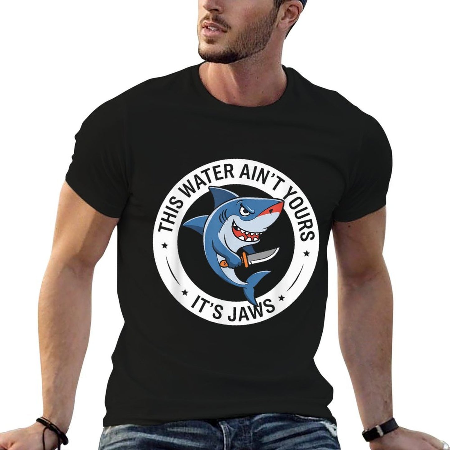 Welcome To America's Gulf Funny Shark Vintage Beach  Moisture-wicking T-Shirt