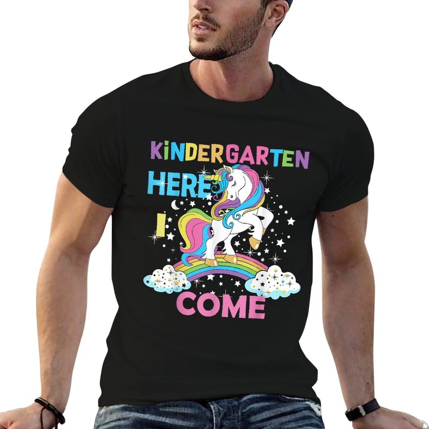 Unicorn Kindergarten Here I Come School Kindergarten Girl  Classic T-Shirt