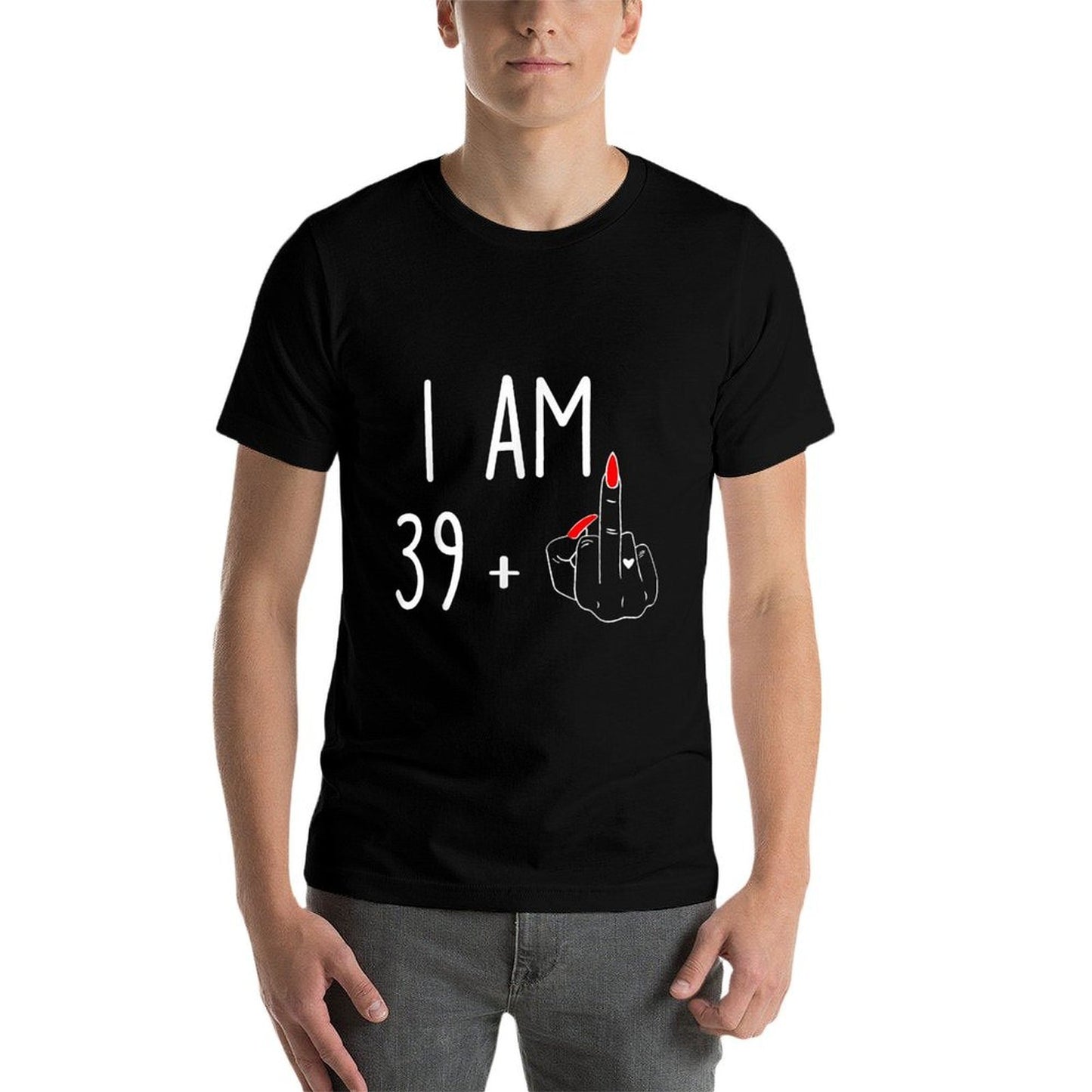Women I Am 39 Plus 1 Middle Finger For A 40Th Birthday  Graphic-printed T-Shirt