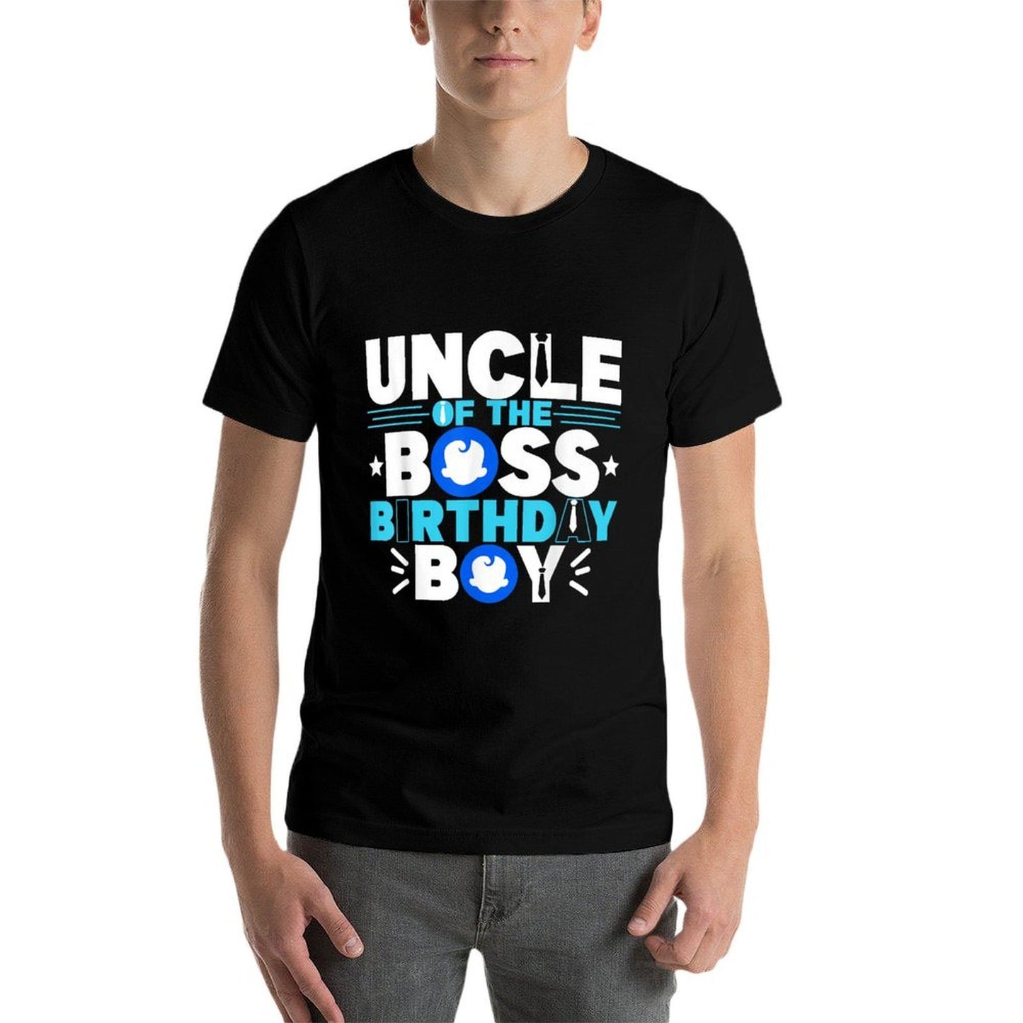 Uncle Of The Boss Birthday Boy Baby Decor Family Matching  Odor-resistant T-Shirt