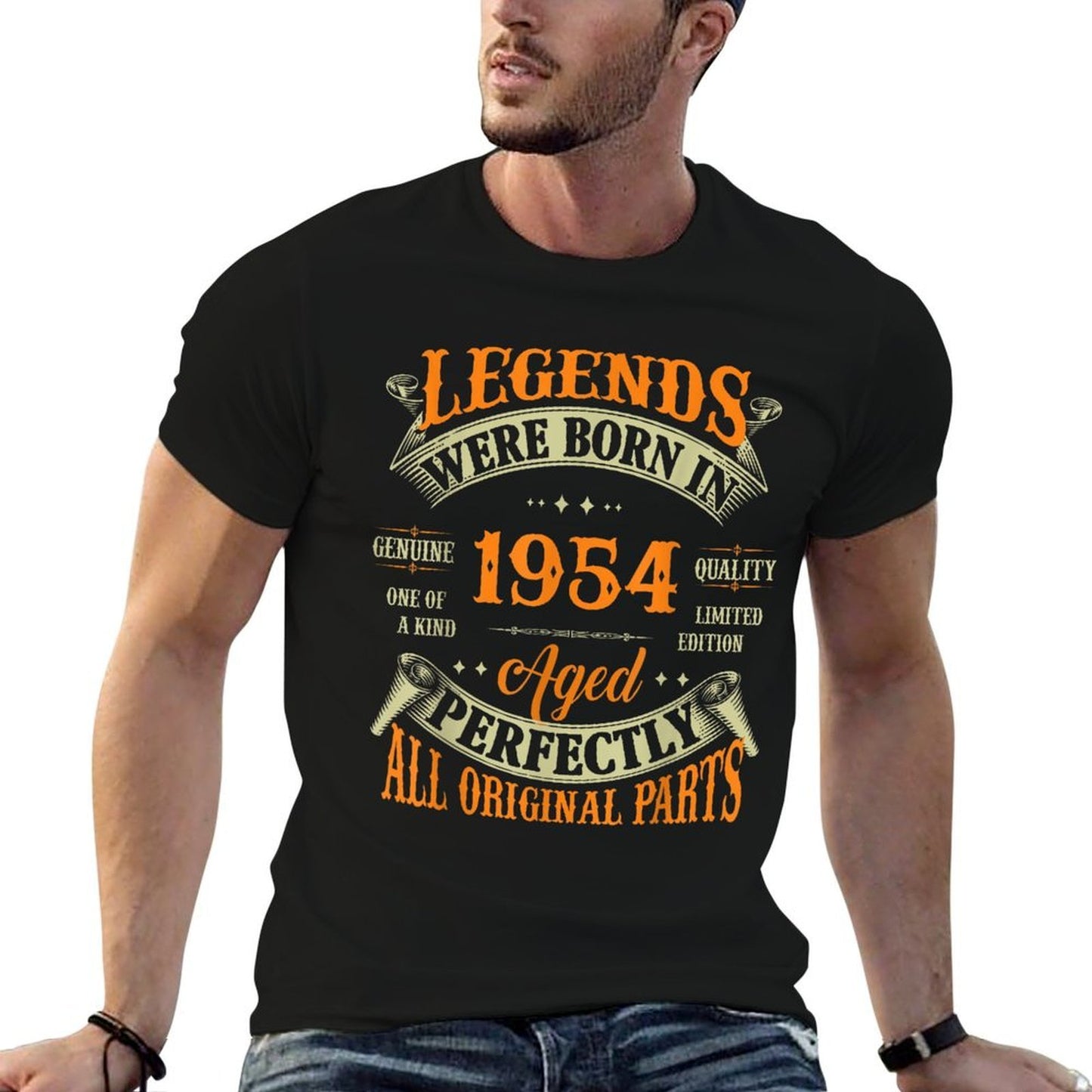 71st Birthday Vintage Legends Born In 1954 71 Years Old  Summer-ready Fabric T-Shirt