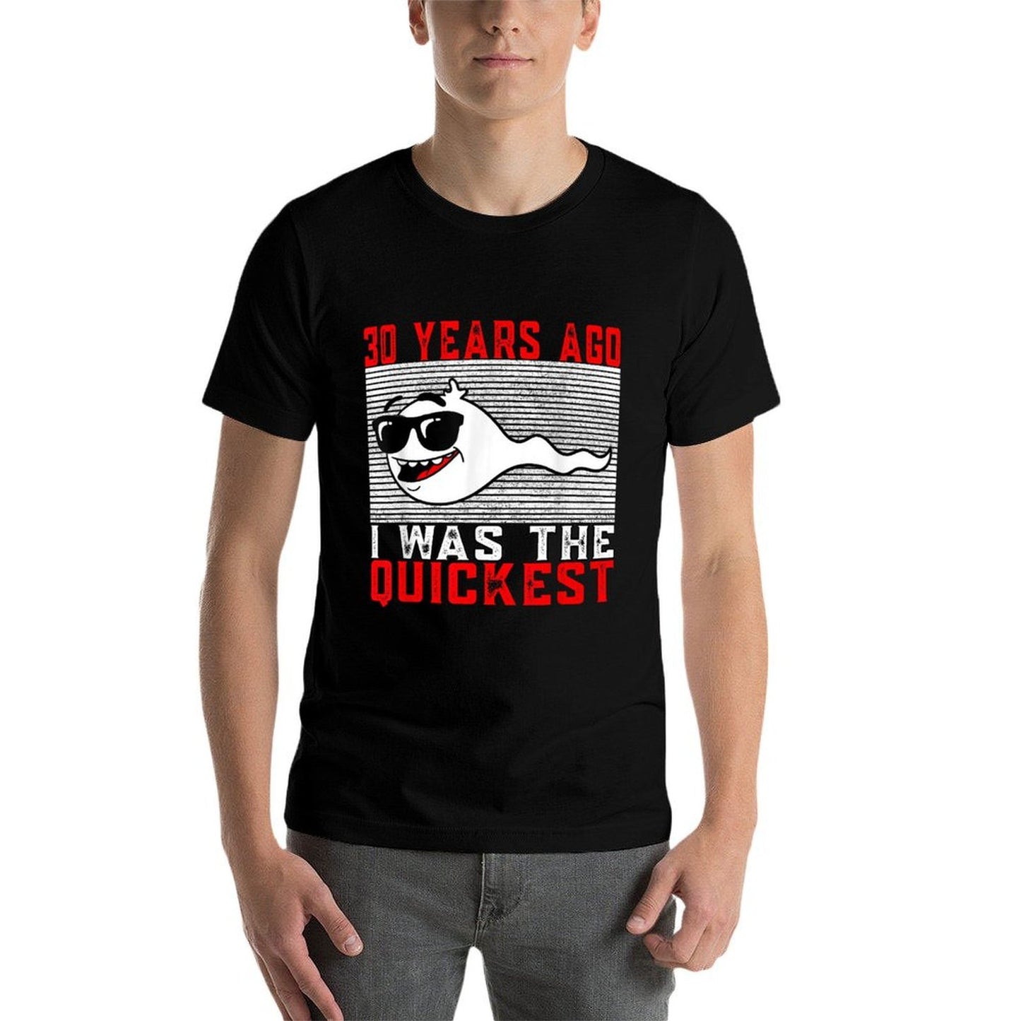 30 Years Ago I Was The Quickest 30th Birthday Funny  High-quality Stitching T-Shirt