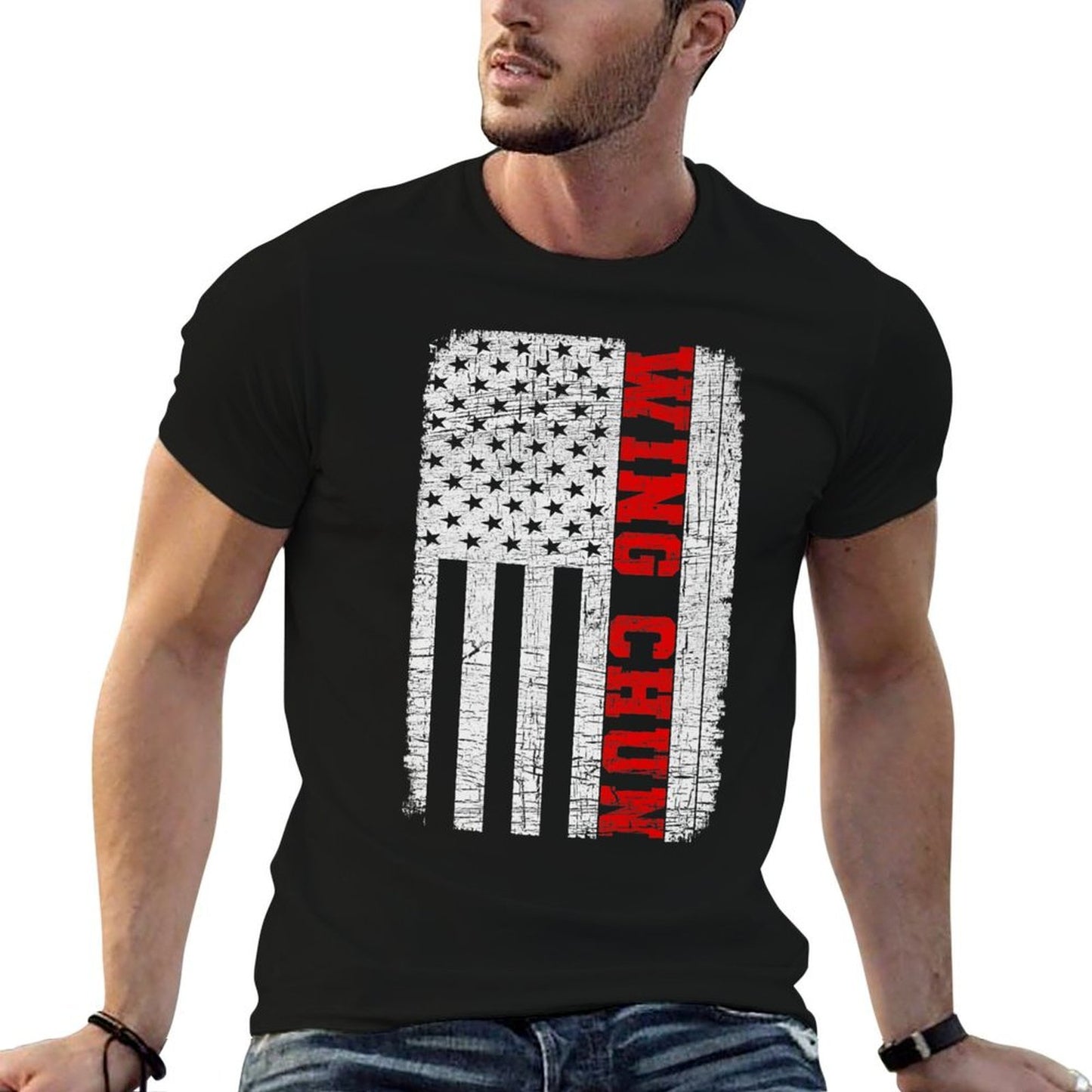 Wing Chun American 4th July Patriotic Funny Gift Premium  Affordable Price T-Shirt