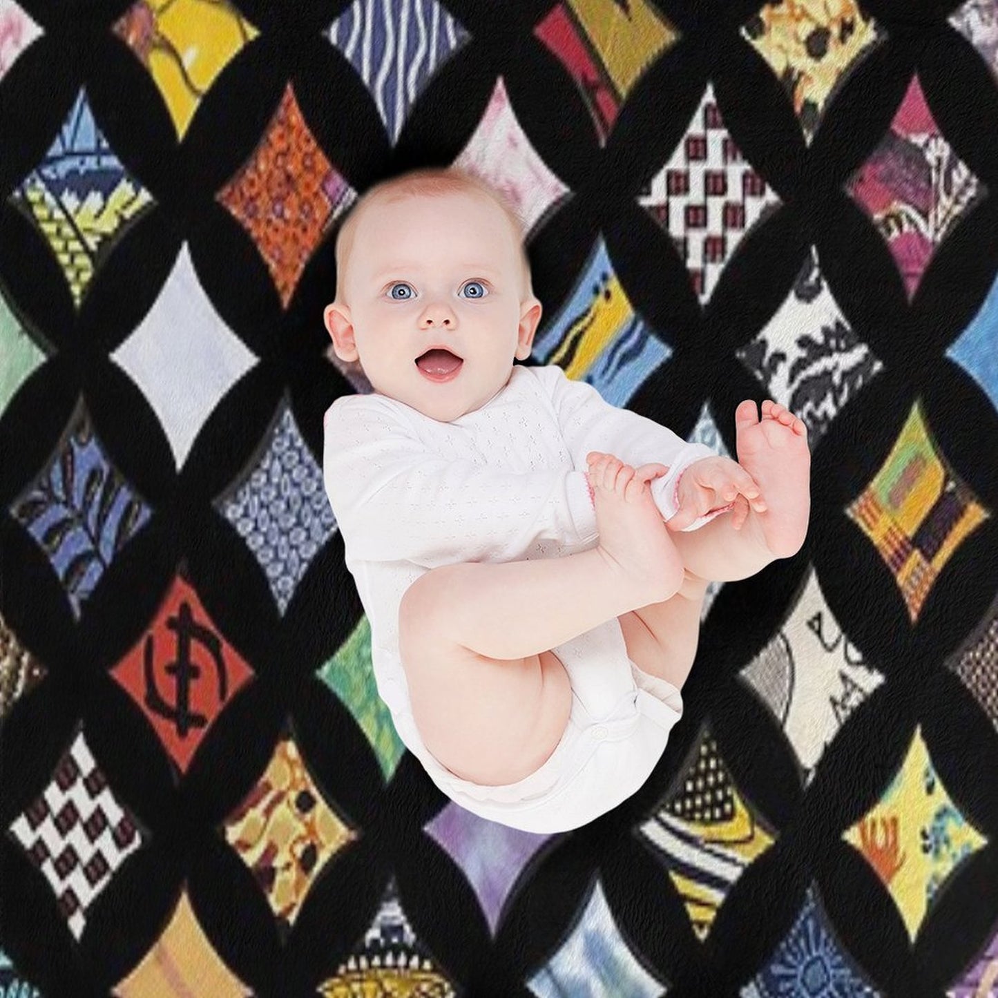 Vintage Patchwork - Old Style Wrinkle-free Throw Blanket