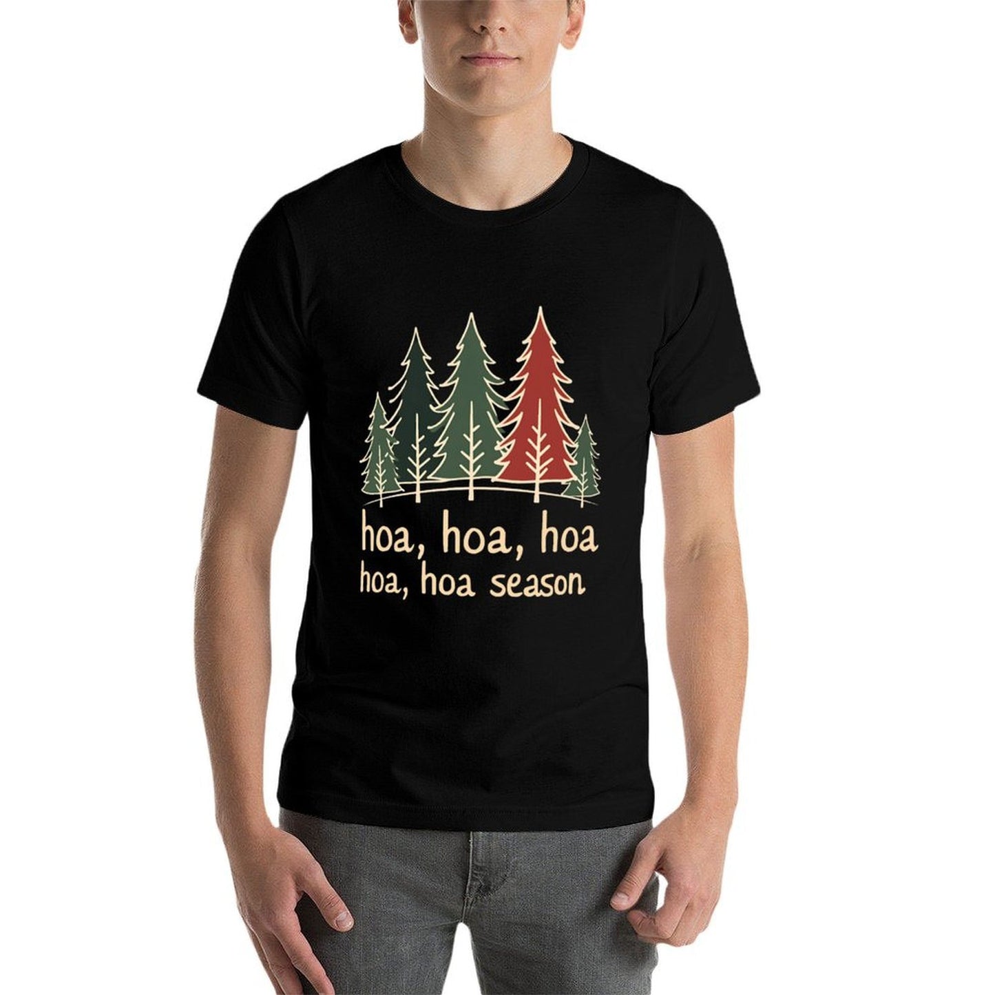 Twilight Lover Pine Forest Hoa Hoa Hoa Hoa Hoa Cozy Season  Summer-ready Fabric T-Shirt