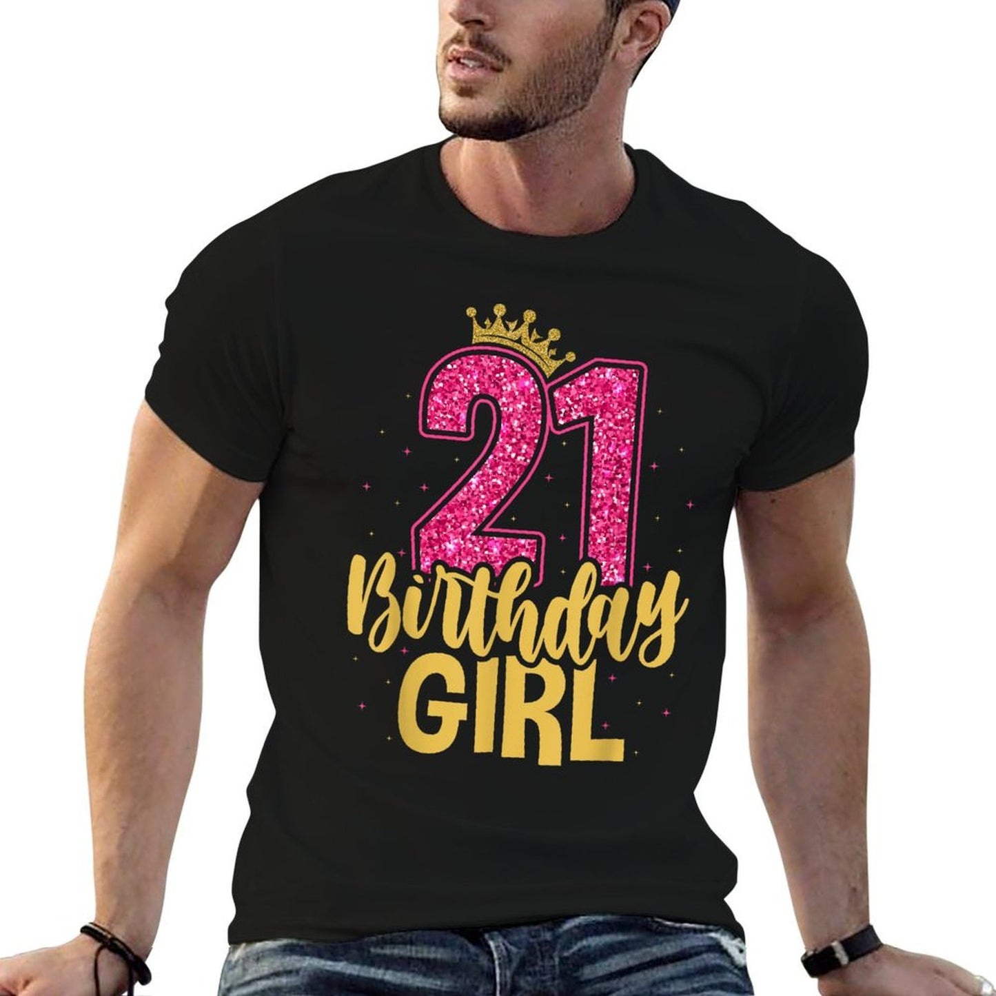 21st Birthday Girl Princess 21 Years Old 21st Birthday  Vintage-inspired T-Shirt