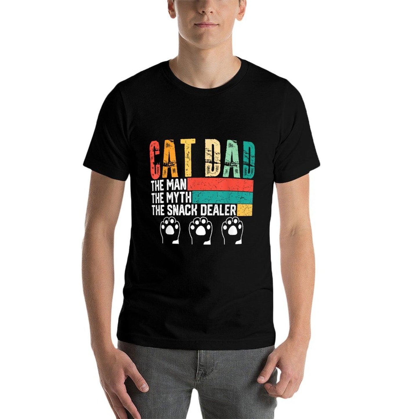 Vintage Cat Dad The Man The Myth Snack Dealer Father Day  Affordable Price T-Shirt