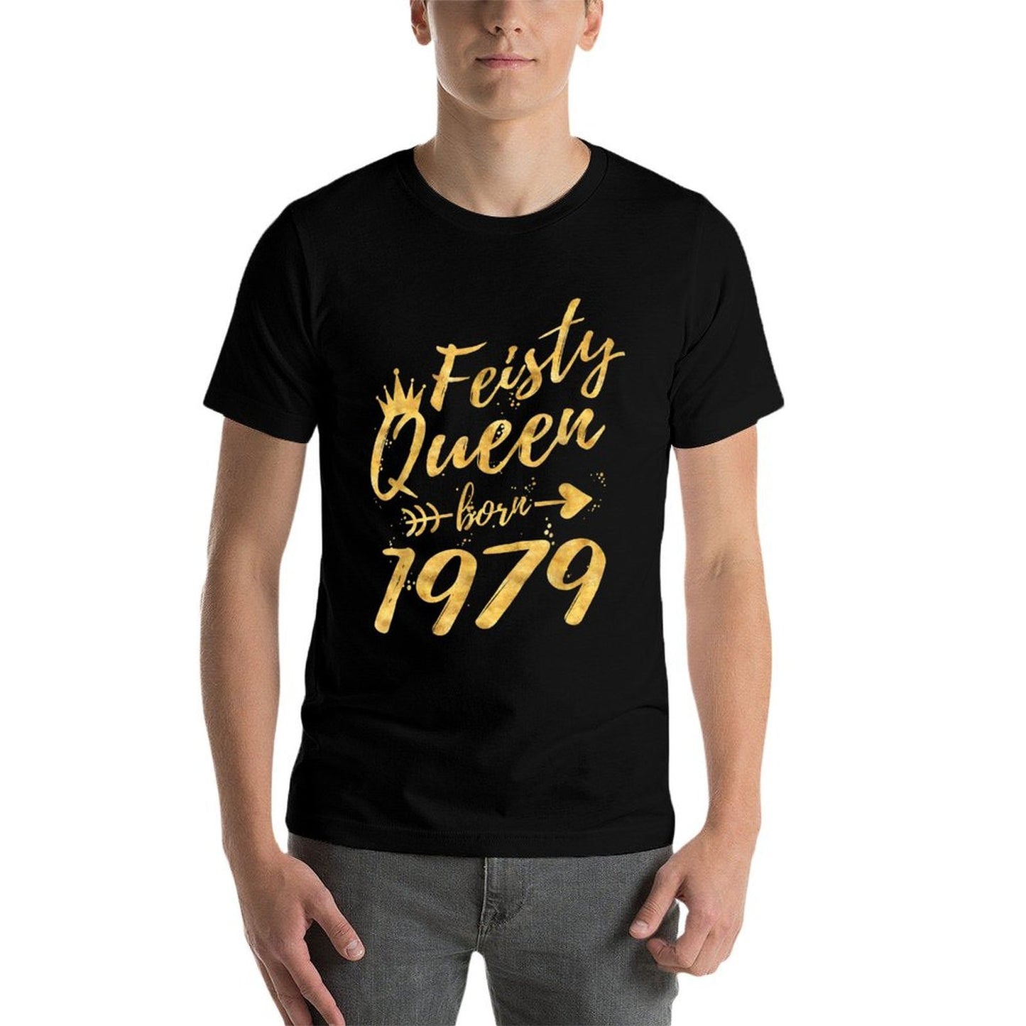 40th Birthday Gift for Women, Feisty Queen Born 1970  Graphic-printed T-Shirt