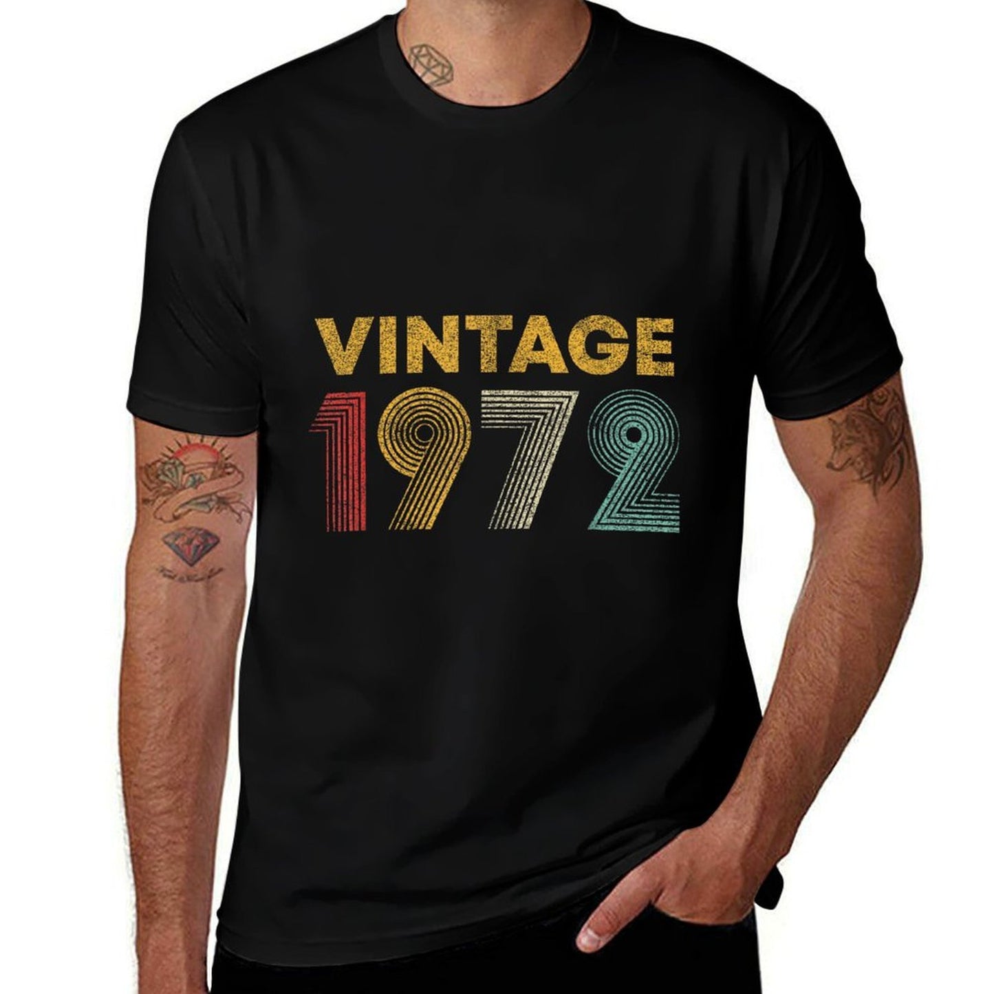 Vintage 1972 52nd Birthday Gift Men Women 52 Years Old  Durable T-Shirt