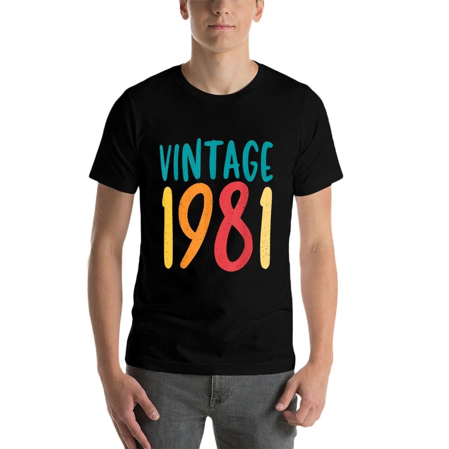 40th Birthday Retro 1981 Vintage Birthday Design  High-quality Stitching T-Shirt