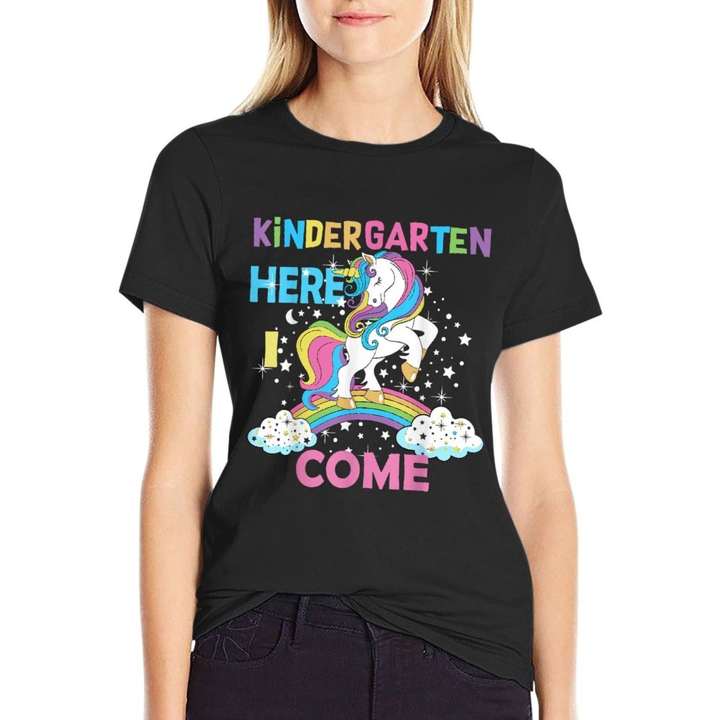 Unicorn Kindergarten Here I Come School Kindergarten Girl  Classic T-Shirt