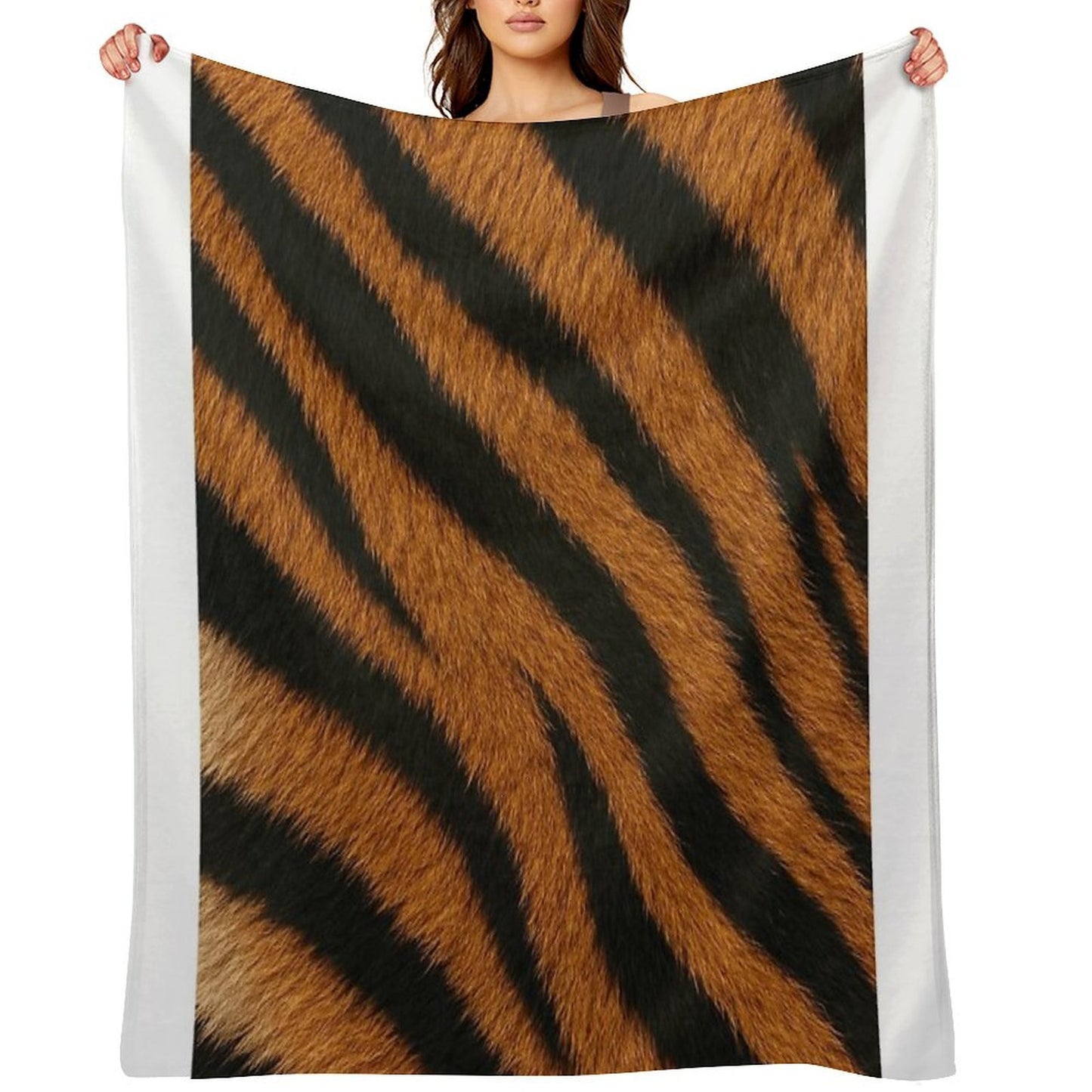 Tiger Skin Wrinkle-free Throw Blanket