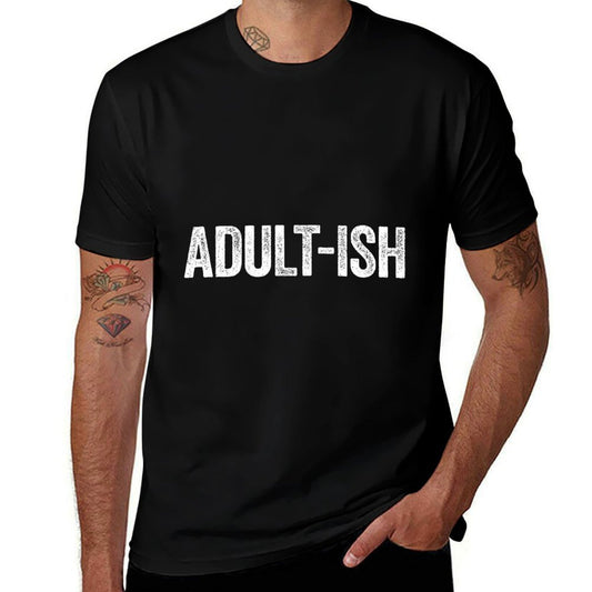 Adult-ish Adultish 18th Birthday Raglan Baseball  Stretchy T-Shirt