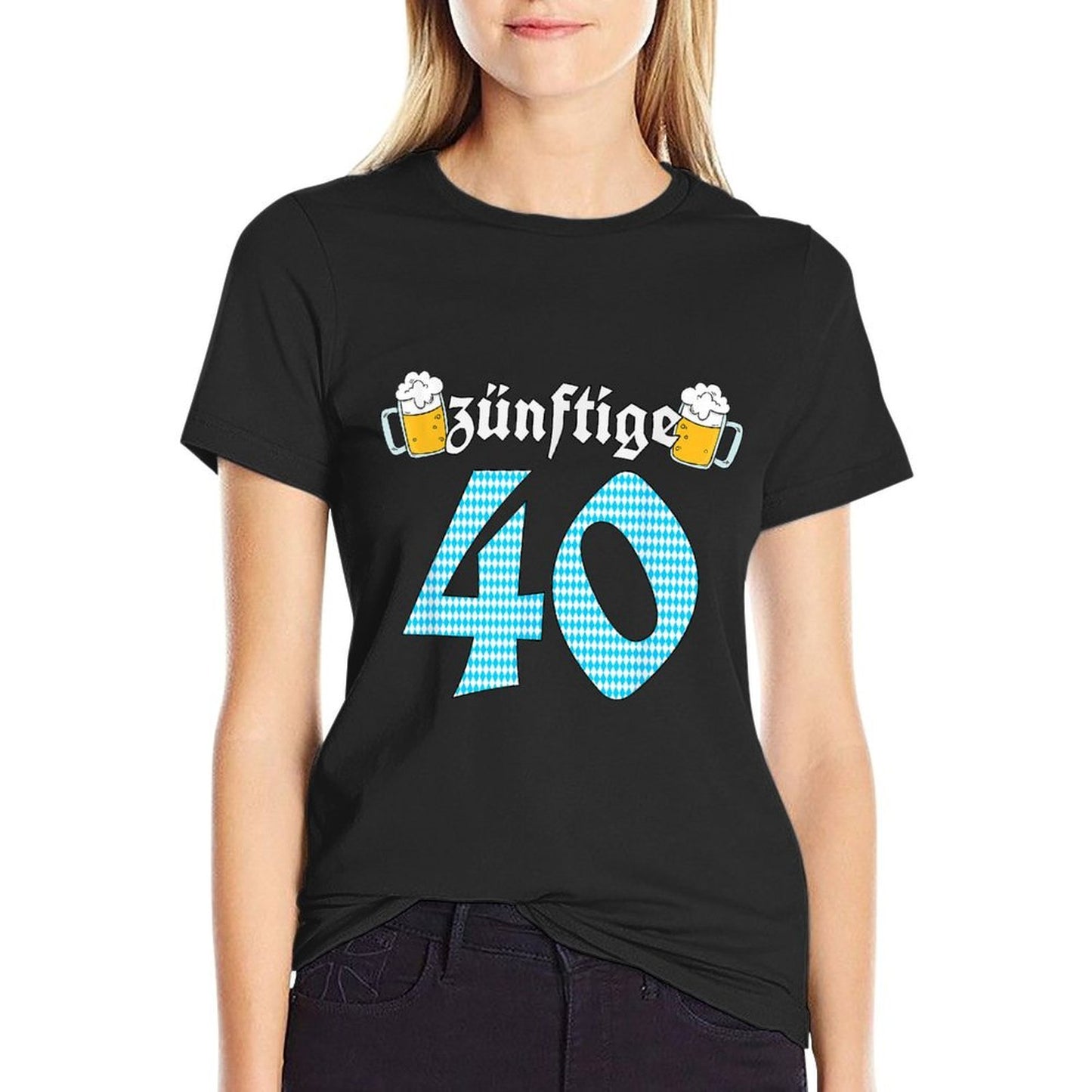 Zünftige 40 October Gift 40th Birthday Oktoberfest  Polyester Blend T-Shirt