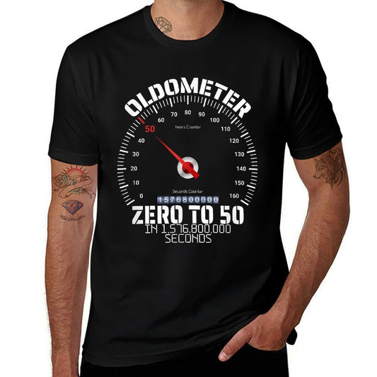 50th Birthday Oldometer Zero To 50 Years Funny 50th Birthday  Classic T-Shirt
