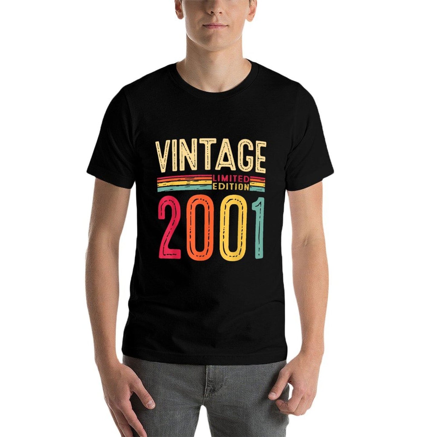 21 Year Old Vintage 2001 Limited Edition 21st Birthday  Slim-fit Cut T-Shirt