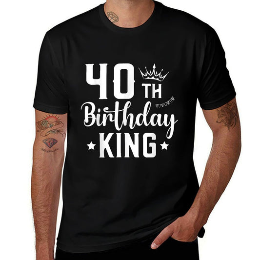 40 Year Old Birthday King Husband 40th Birthday  Graphic-printed T-Shirt