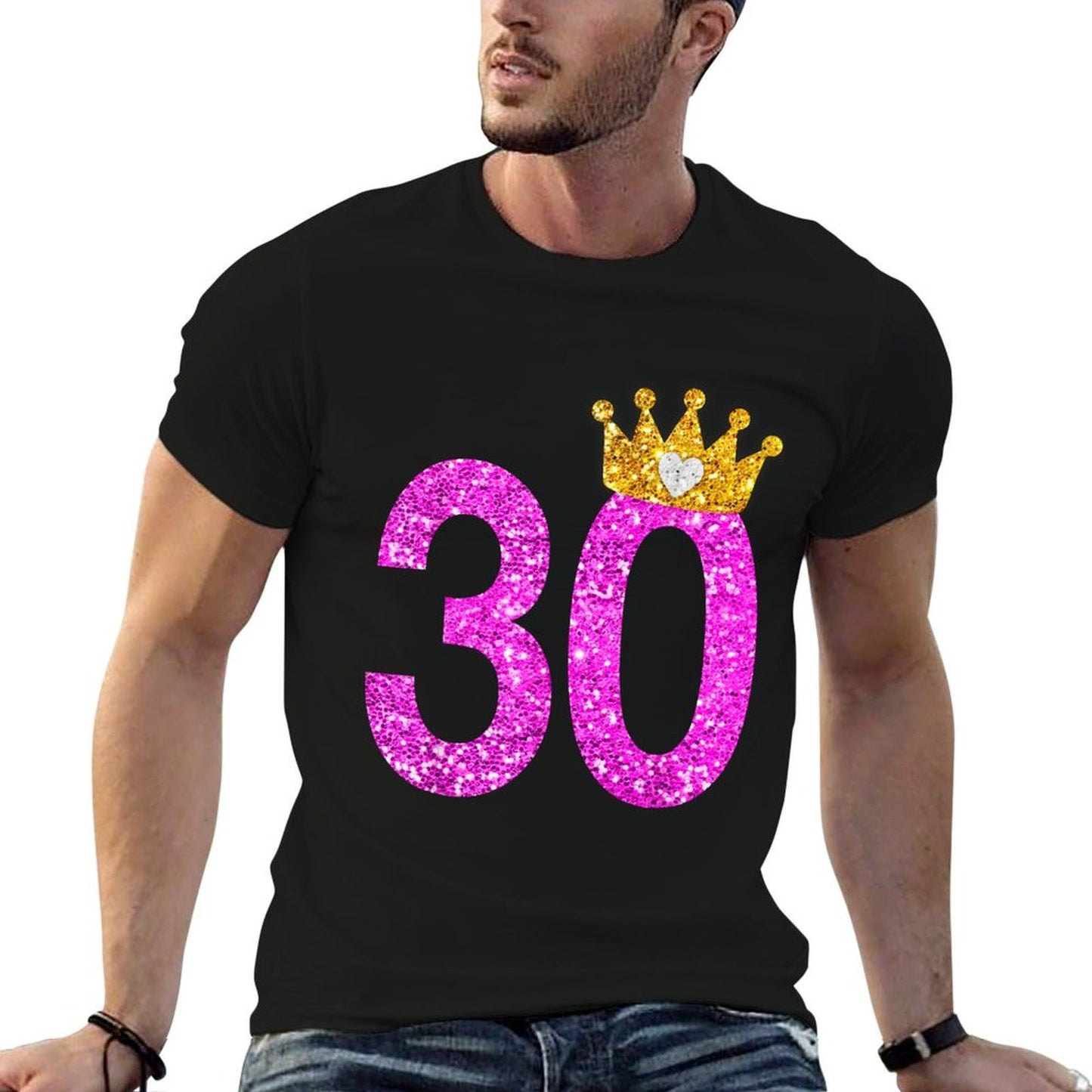 30th Birthday Shirt Princess Crown  Easy-care T-Shirt