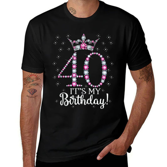 40 It&#39;s My Birthday 1982 40Th Birthday Gift For Womens  Cotton T-Shirt