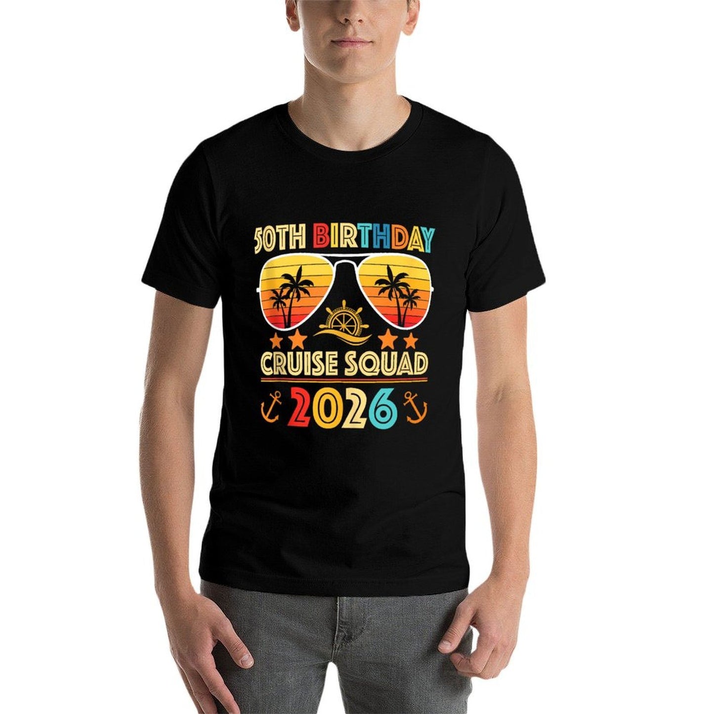 50th Birthday Cruise Squad 2026 Matching Family Vacation  Odor-resistant T-Shirt