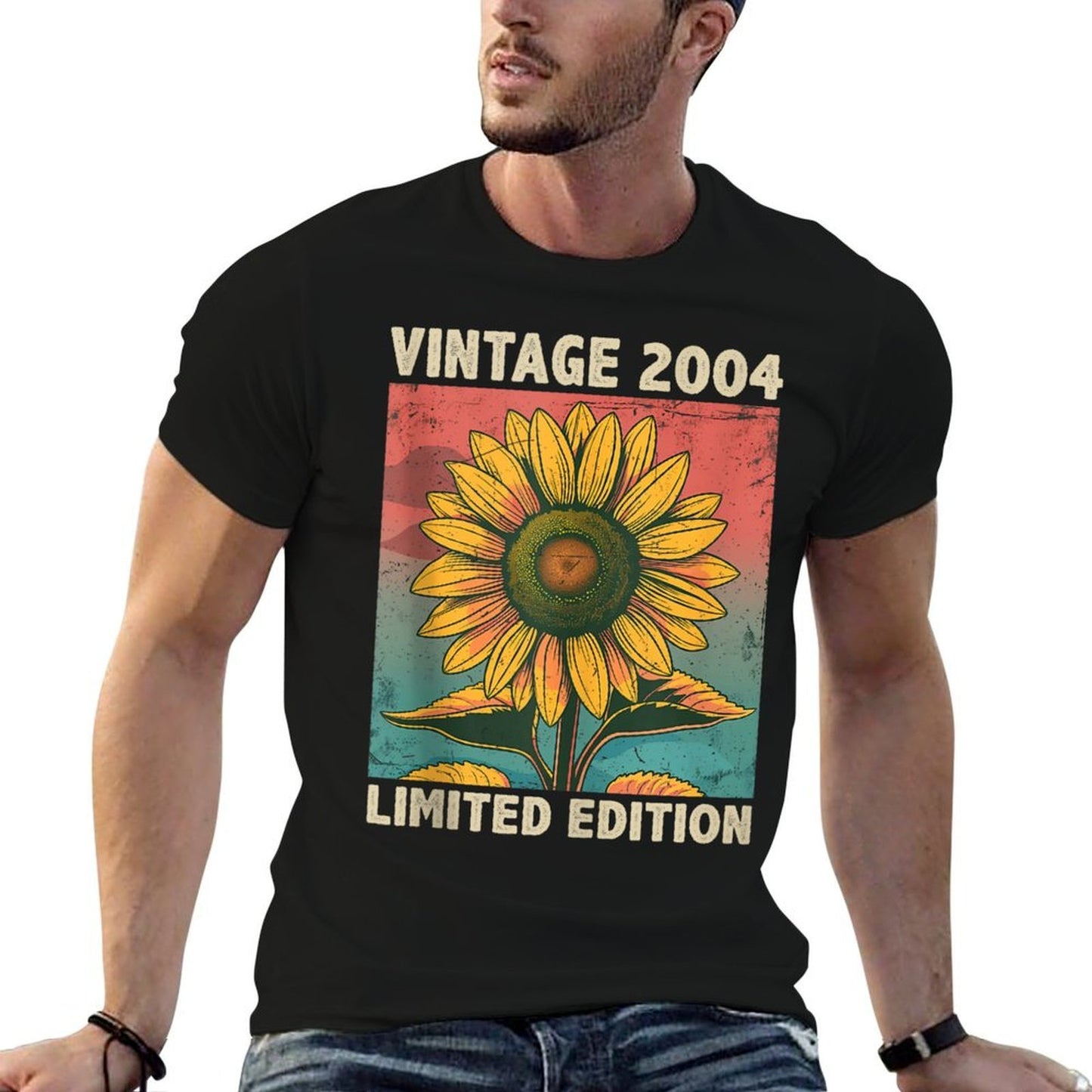 21 Years Old Gift Vintage 2004 Sunflower Lover 21st Birthday  Versatile T-Shirt