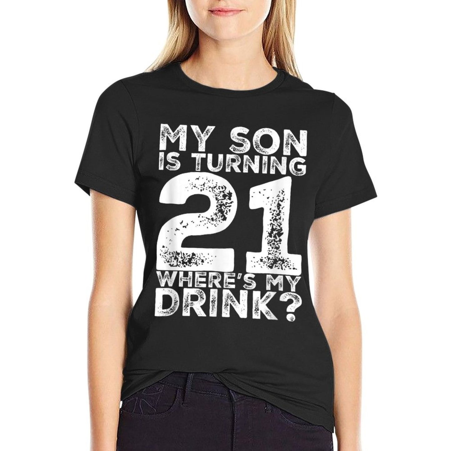 21st Birthday for Dad Mom 21 Year Old Son Gift Family Squad  Eco-friendly Material T-Shirt