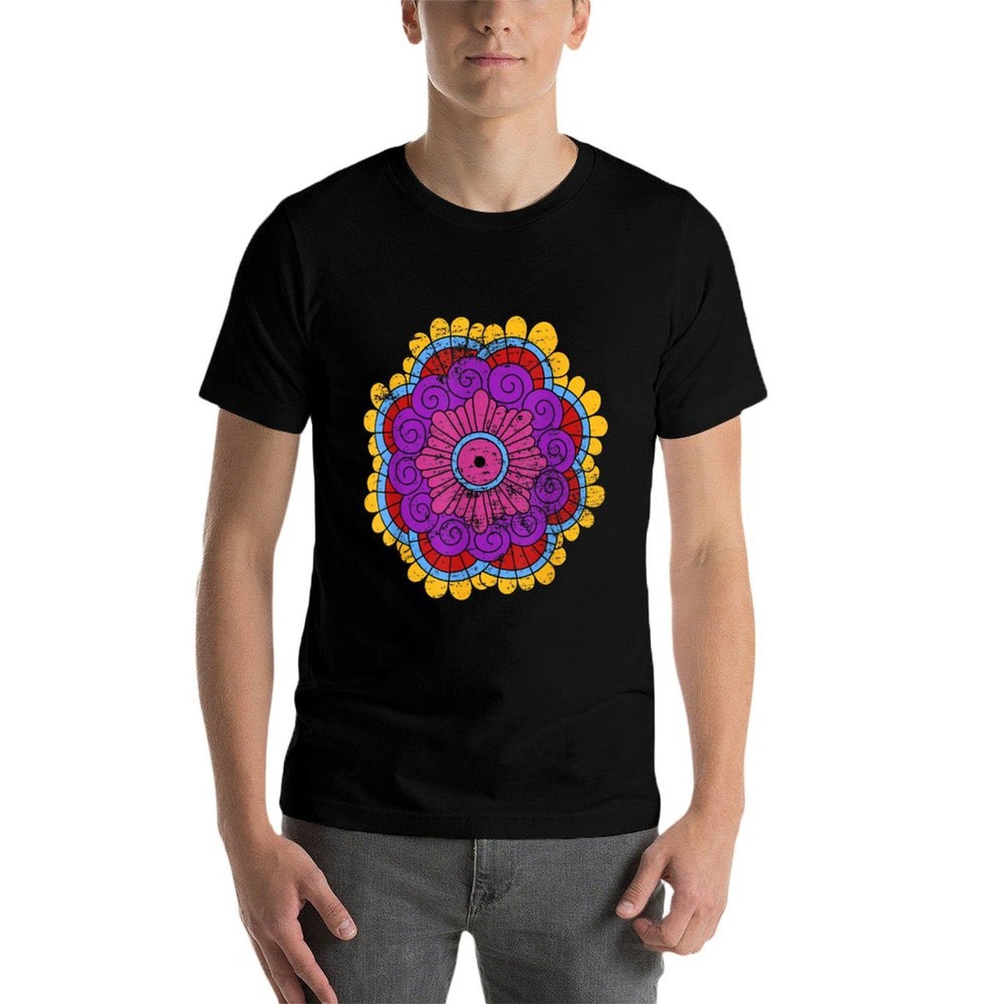 Yoga Women Girls Kids Mandala  Durable T-Shirt