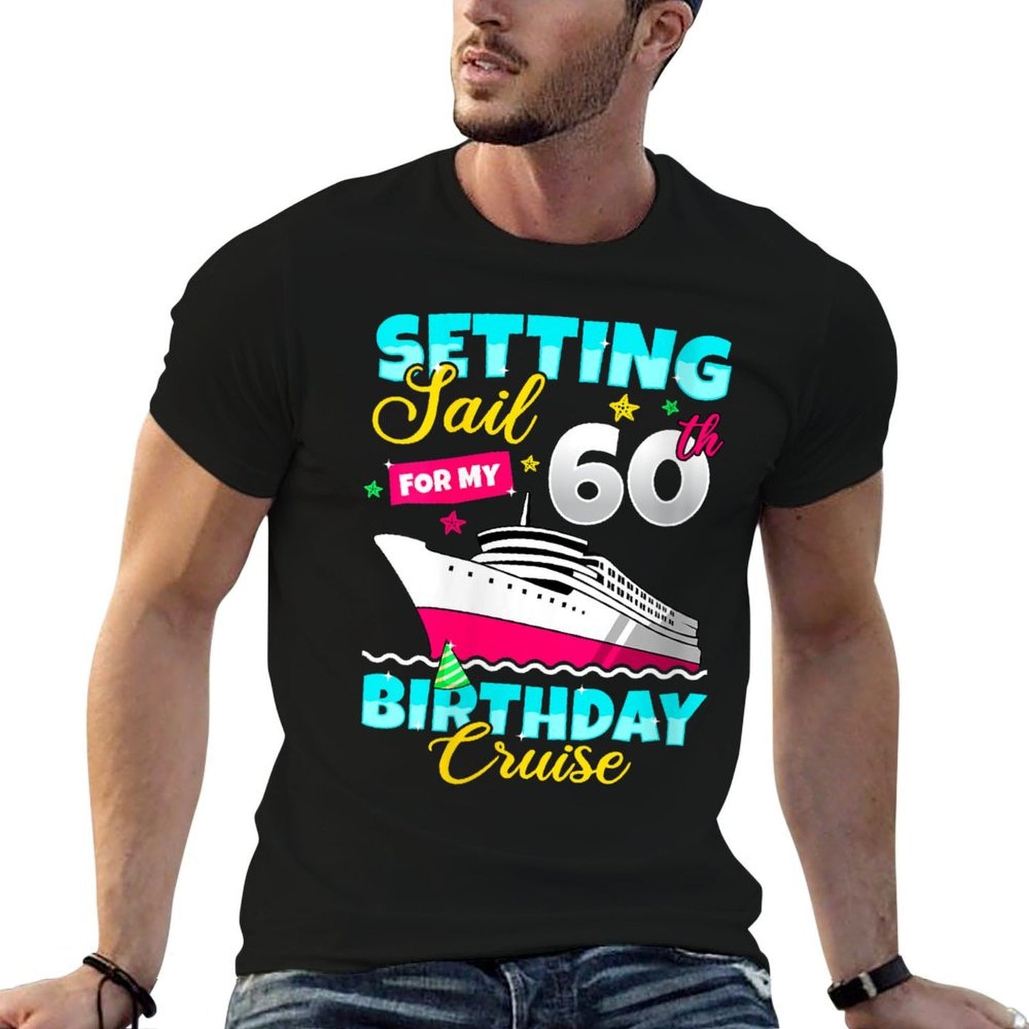 Womens Setting Sail For My 60th Birthday Cruise Party 60 Years Old  Classic T-Shirt