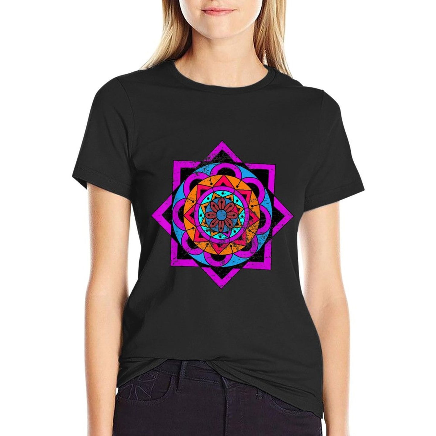 Yoga Spiritual Flow Mandala  Stretchy T-Shirt