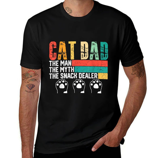Vintage Cat Dad The Man The Myth Snack Dealer Father Day  Affordable Price T-Shirt