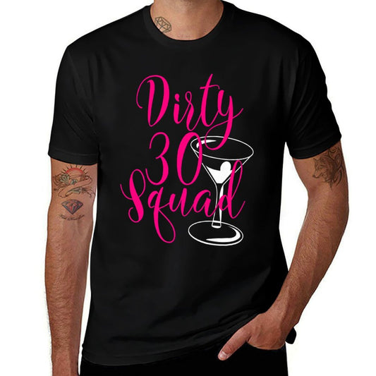 30th Birthday Party Dirty 30 Squad Thirty Pink Premium  Stretchy T-Shirt
