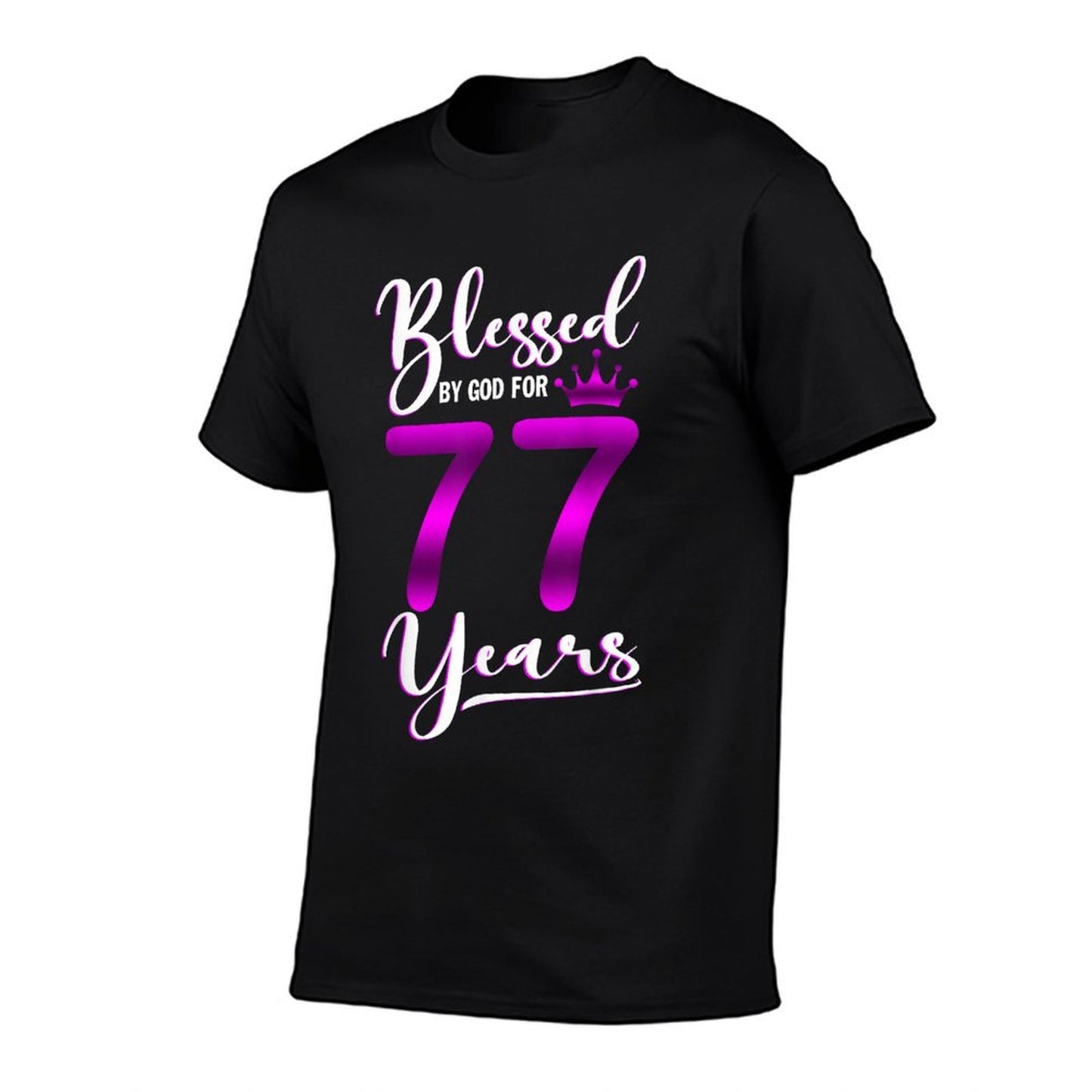 Vintage Blessed by God For 77 Years Old Happy 77th Birthday  Trendy Pattern T-Shirt