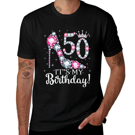 50 It's My Birthday 1972 50Th Birthday Gifts For Ladies Premium  Summer-ready Fabric T-Shirt