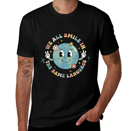 We All Smile in The Same Language ESL Multilingual Learner  Breathable T-Shirt