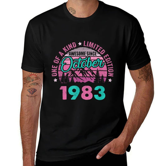 40 Years Old Awesome Since October 1983 40Th Birthday Women  Affordable Price T-Shirt