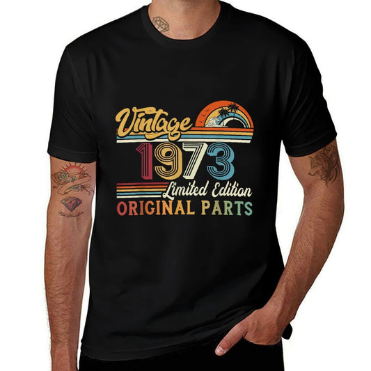 Vintage 1973 Limited Edition Original Parts 50th Birthday  Slim-fit Cut T-Shirt