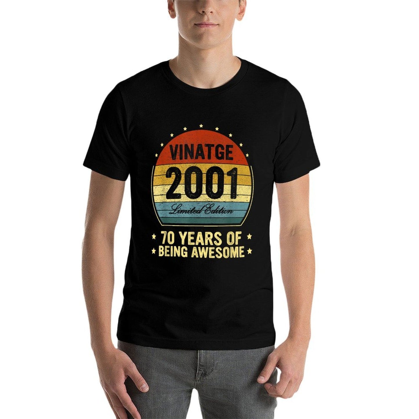 21 Year Old Vintage 2001 Bday 21st Birthday  Vintage-inspired T-Shirt