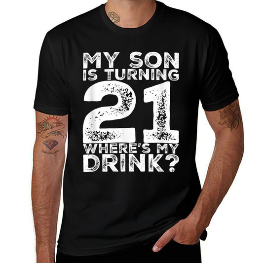 21st Birthday for Dad Mom 21 Year Old Son Gift Family Squad  Eco-friendly Material T-Shirt