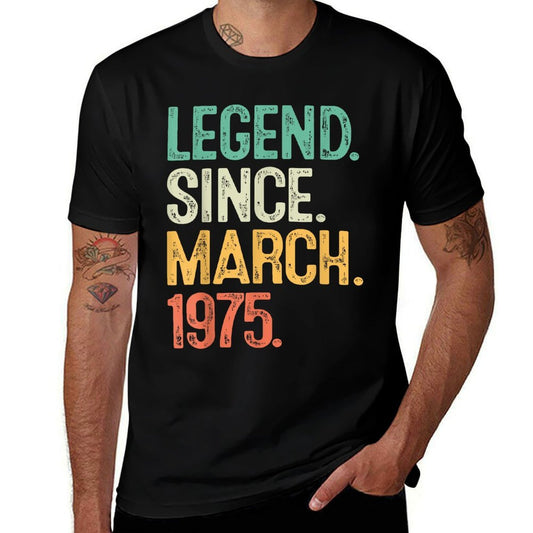 50 Year Old Gifts Legend March 1975 50th Birthday Men Women  Classic T-Shirt