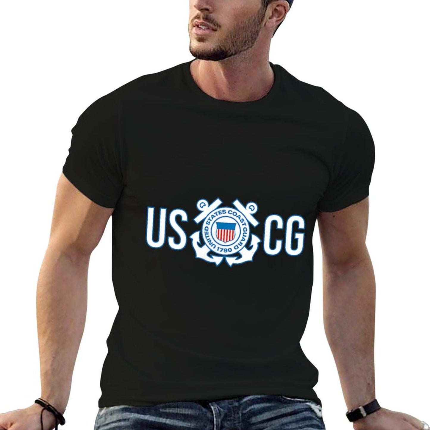 US COAST GUARD USCG UNITED STATES ANCHOR Comfortable T-Shirt
