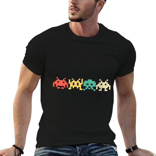 Womens 80s Video Game Vintage Retro Arcade  Heathered Texture T-Shirt
