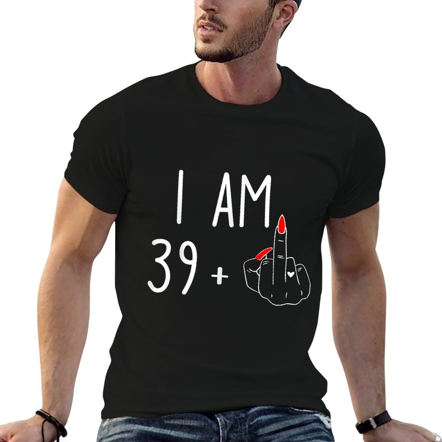Women I Am 39 Plus 1 Middle Finger For A 40Th Birthday  Graphic-printed T-Shirt
