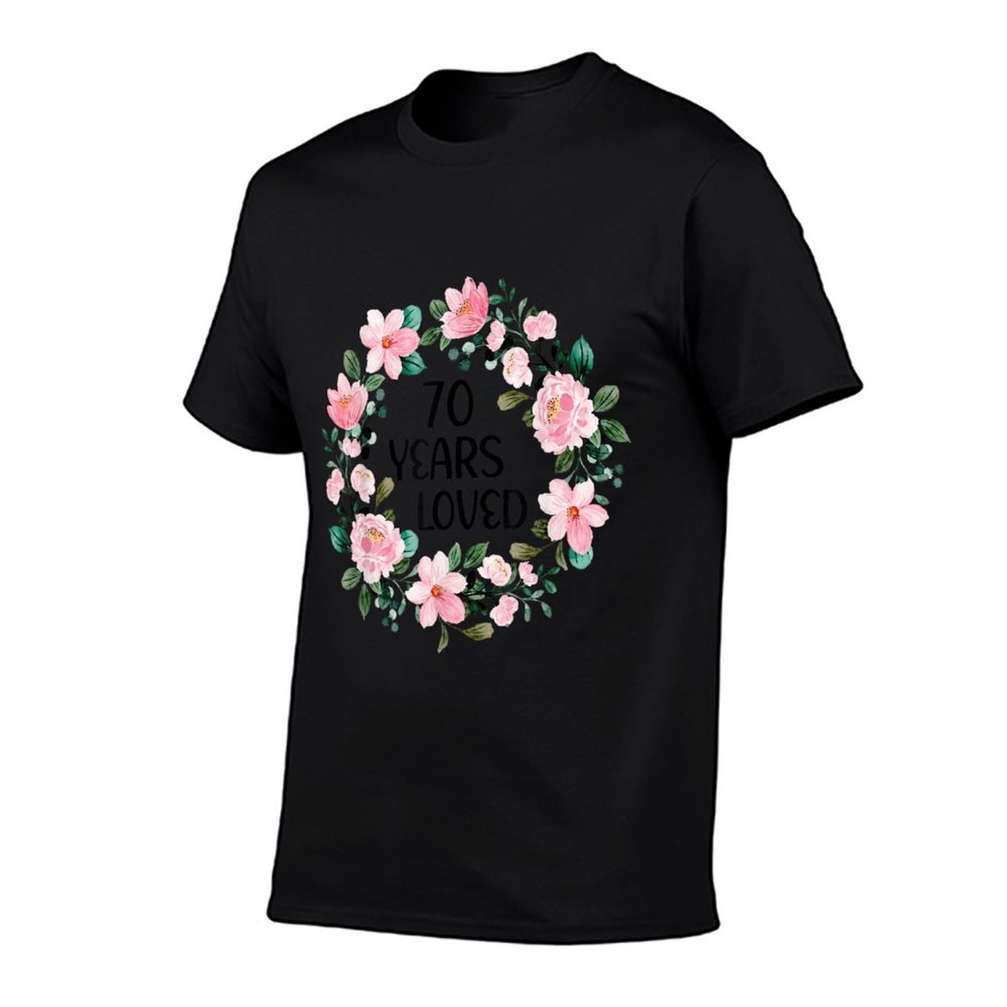 70 Years Loved Women Men 70 Years Old Cool 70th Birthday  Heathered Texture T-Shirt