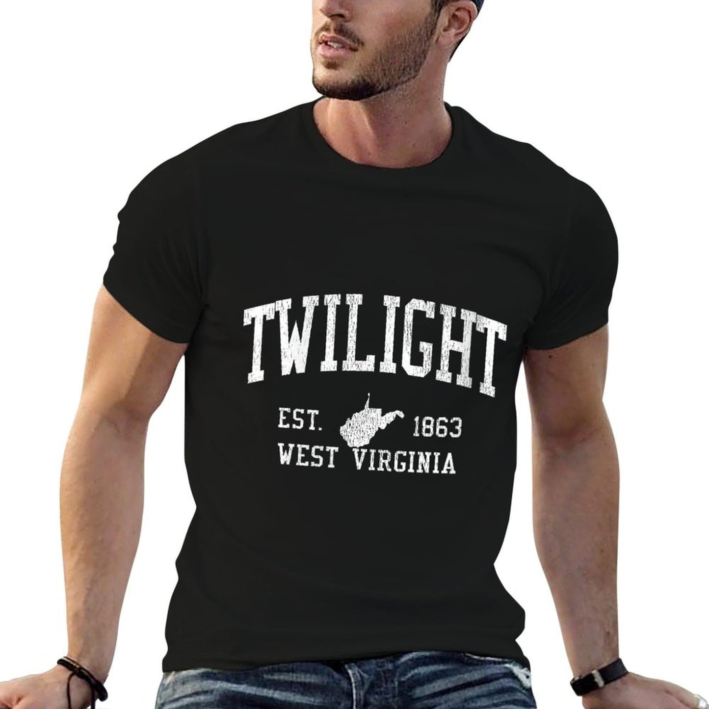 Twilight WV Vintage Athletic Sports JS01  Eco-friendly Material T-Shirt