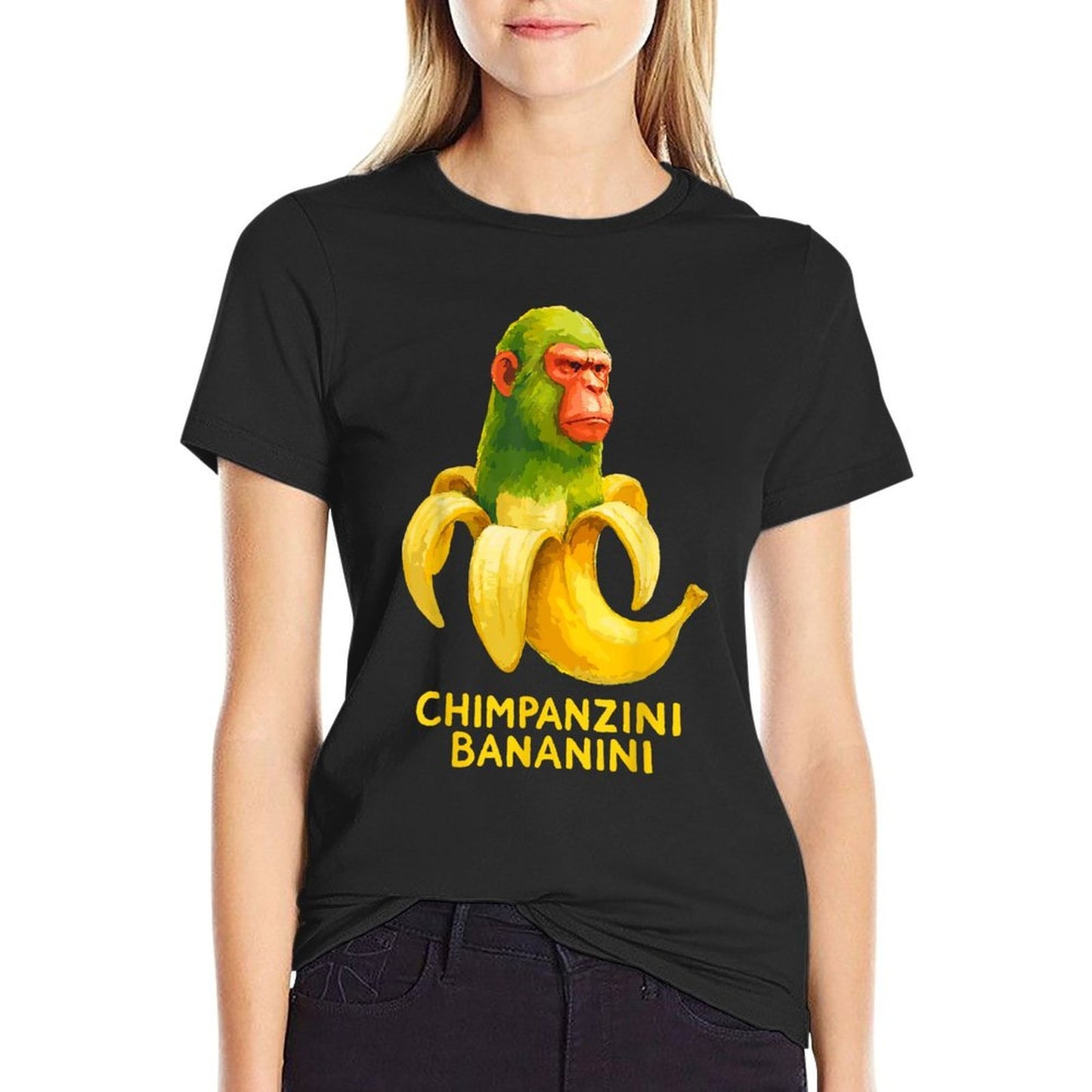 Watercolor Monkey Meme Italian Brainrot Chimpanzini Bananini  Wrinkle-resistant T-Shirt