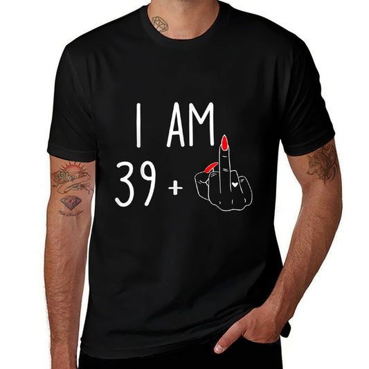 Women I Am 39 Plus 1 Middle Finger For A 40Th Birthday  Graphic-printed T-Shirt
